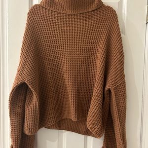 Free People Park City Chunky Brown Sweater